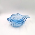 blue color fish shaped glass plate glass bowl for kitchen