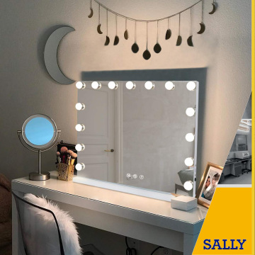 SALLY Hollywood beleuchteter, dimmbarer LED-Tischspiegel