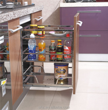 Canasta de cajón de gabinete de cocina de acero inoxidable modular 206