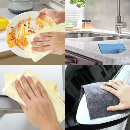 Microfiber Car Wash Towel - Reusable Cleaning Cloths for Detail Cleansing