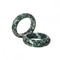 Qinghai Jadeite 6T Stone Band Rings for Women Men Healing Chakra Stackable Ring Balance Energy