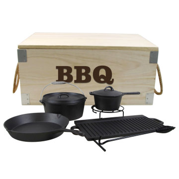 Made in China: Affordable Enamel Cast Iron Camping Cookware Sets with Preseasoning, Including Dutch Ovens