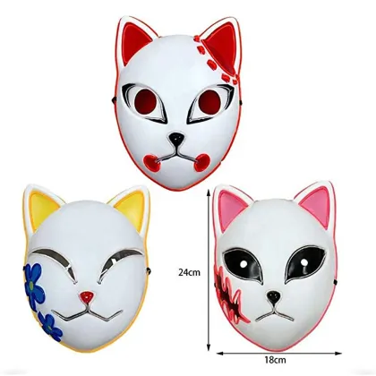 Tomioka Giyuu Demon Slayer Cat Mask Halloween Costume Accessory Cosplay
