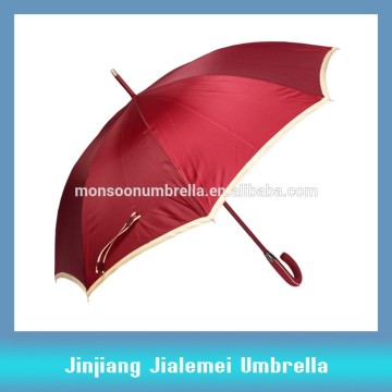 long automatic umbrella 23inches 8ribs curved handle factory from China