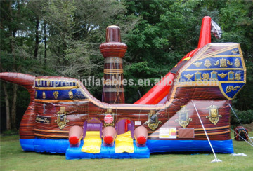 Inflatable slide pirate ship Dry slider with good quality Bounce house and slide