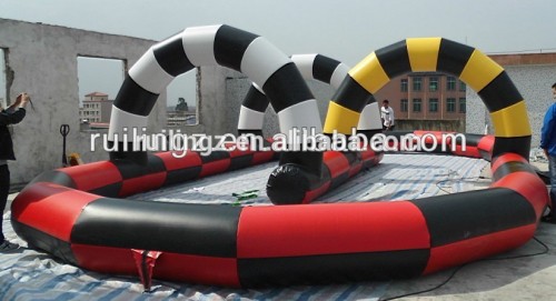 inflatable race track, inflatable air track, cheap outdoor race track for fun