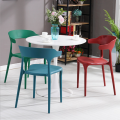 Backrest hollow out stacking plastic chair