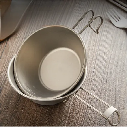 Portable Foldable Camping Pure Titanium Snow Pull Bowl