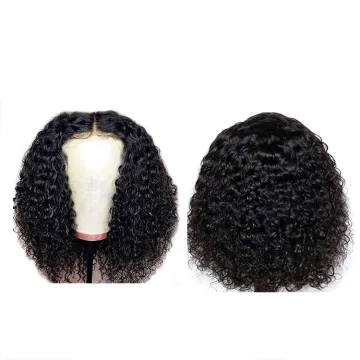 Top Selling Virgin Hair Afro 13X6 Transparent Hd Lace Frontal Wig Curly  With Baby Hair Bodywave Bob Lace Front Wig 150% Density