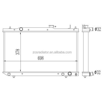 Aluminiumkühler für Toyota Caldina GT-T ST215 ST246 3SGTE 2.0L Turbo 1999-2007