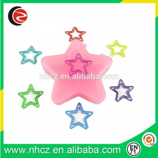 Star shaped paper clip for paper file