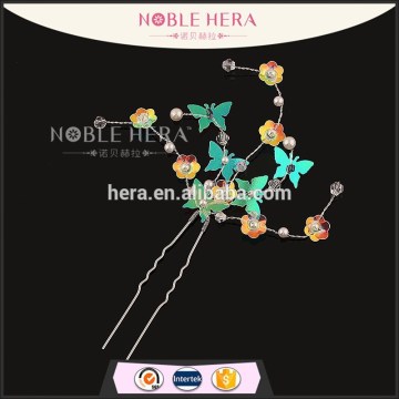 Korean style elegant butterfly combs and sticks of bridal wedding hair pin