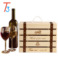 Custom Pine Wooden Wine Crate Storage Gift Box