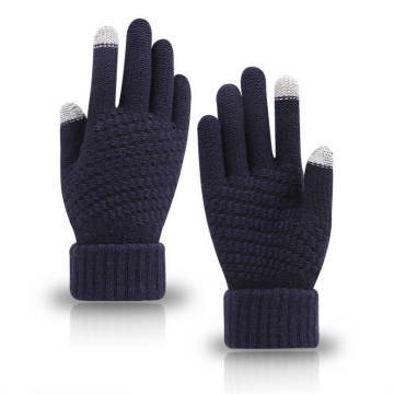 Winter Cold Weather Knit Mittens: Warm Touch Screen Gloves for Women