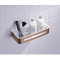 Organizador de pared de canasta de ducha de baño de oro rosa