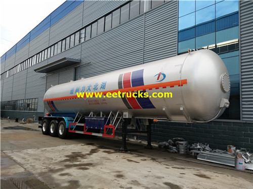 3 Axles 58000L Propane Usafirishaji wa nusu-trailers