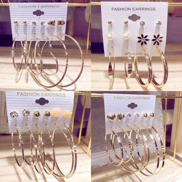 การขายโดยตรงจากโรงงาน: European &amp; American Fashion Pearl ต่างหูชุดสำหรับผู้หญิง