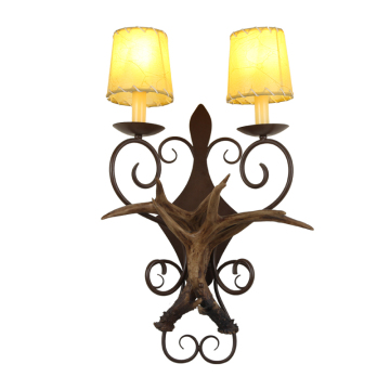 Lodge Antique Resin Antler Wall Sconce