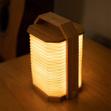 Portable Folding Paper LED Accordion Table Lamp for Camping