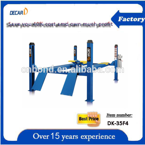 Hydraulic Four Post Car Lift For Four Wheel Alignment CE DK-35F4