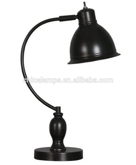 Led emergency lamp 400w metal halide led replacement lamp black metal factory desklamp with metal lampshade for hotel