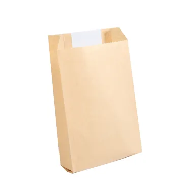 Bread Baking Food Bag Kraft Paper Square Bottom Packaging Bag Customized with Window