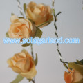 Rose Flower Garland Centerpiece With Green Leaf