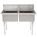 Stainless Steel Two Compartment Sink