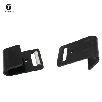 2 Inch Black E-Coated Metal Flat J Hooks - Manufacturers' Direct Sales
