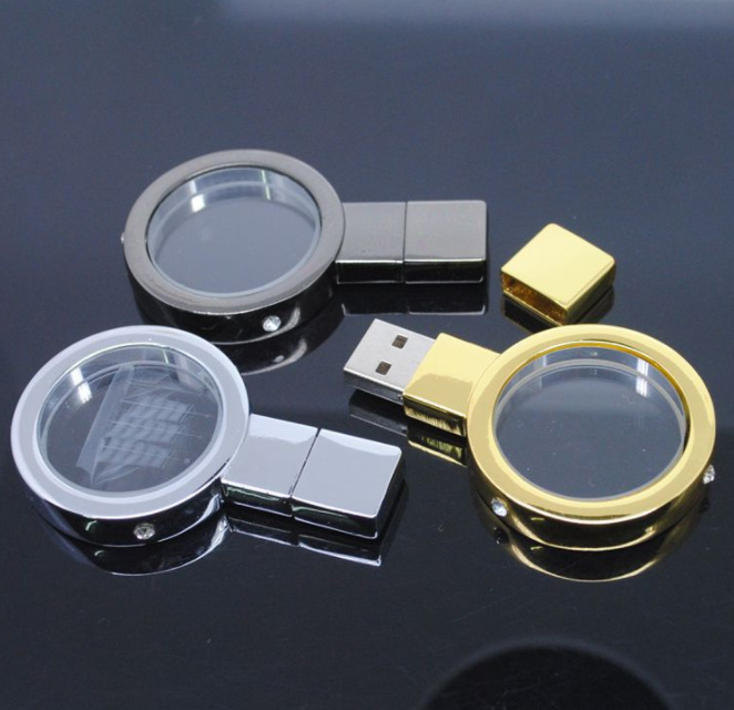 Hot 2021New Reka Bentuk Reketan Crystal USB Flash Drive