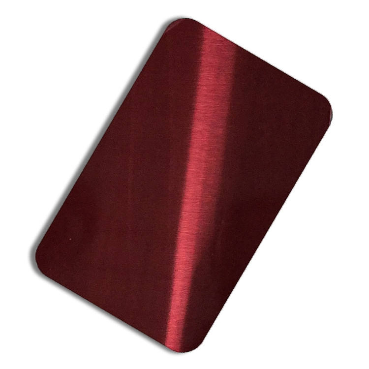 Stainless Steel Brushed Red Copper Plate