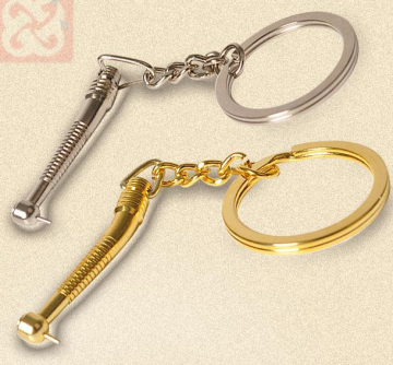 Metal Key Chain with Handpiece Shape for Dental Clinic Decorations and Gifts