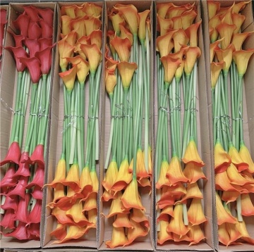 YAYUN W-1034: Hot Sale Home Decorative Large Real Touch Artificial Calla Lily Flowers