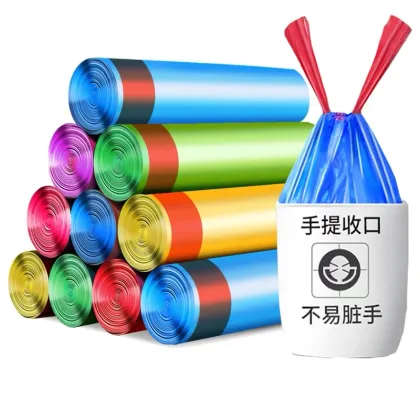 Recycled High Strength PE Plastic Garbage Bags: Tall Kitchen Drawstring Basics