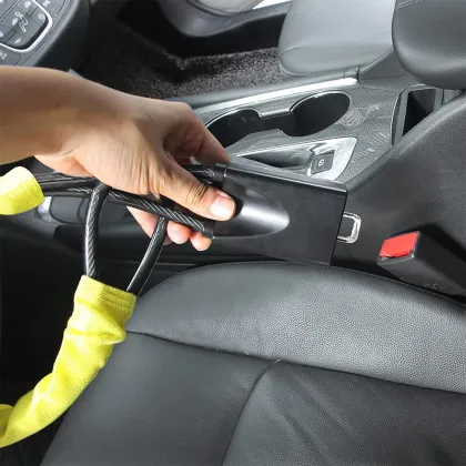 Anti-Theft Locks: Steering Wheel Lock + Seat Belt Lock for Auto Car Accessories