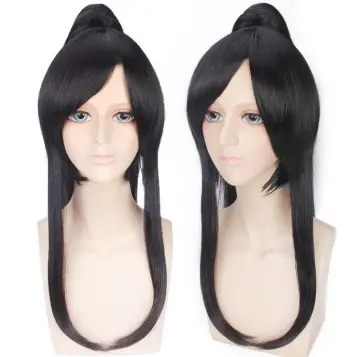 factory wholesale ponytail wig with bang, cosplay ponytail wig in stock