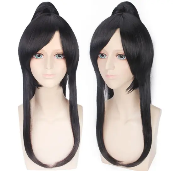 factory wholesale ponytail wig with bang, cosplay ponytail wig in stock