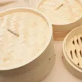 Cestello per cottura a vapore in bambù per Dim Sum e cucina