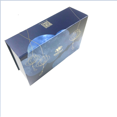 Cosmetics Paper Box with metal ribbon handle