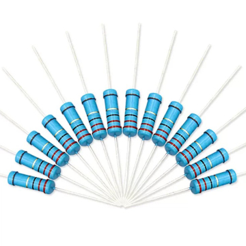 Grosir resistor film logam 1% - 30 nilai umum 10 ohm hingga 1m ohm 1/4w