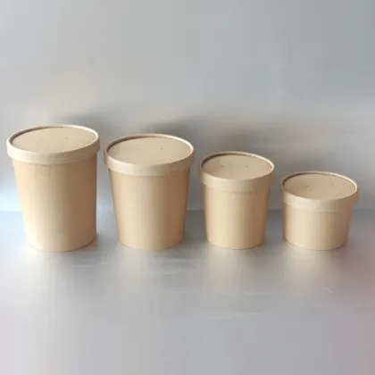 Eco-Friendly Logo Printing Soup Cups & Paper Bowls