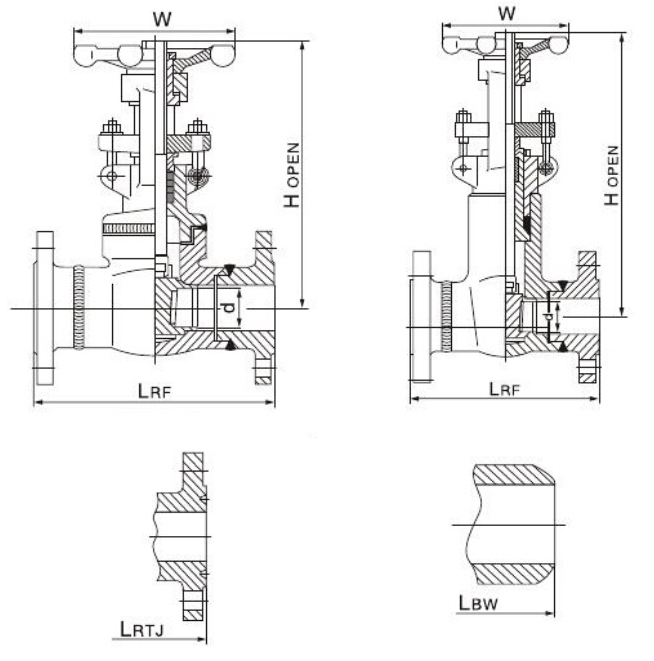 forged steel screwed 800LB gate valve1