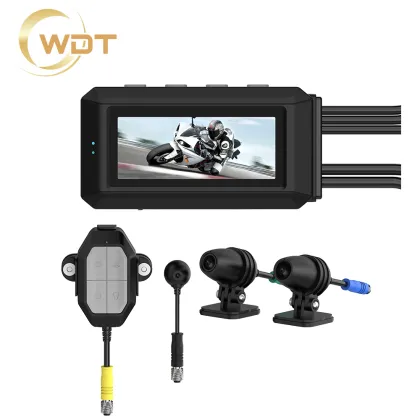 Latest Mini Motorcycle Dash Cam with Dual Sony 335 Night Vision, 2K Waterproof IP68 Front and Rear View Recorder