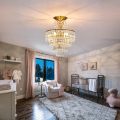 Crystal bar LED light bulb ceiling lamp