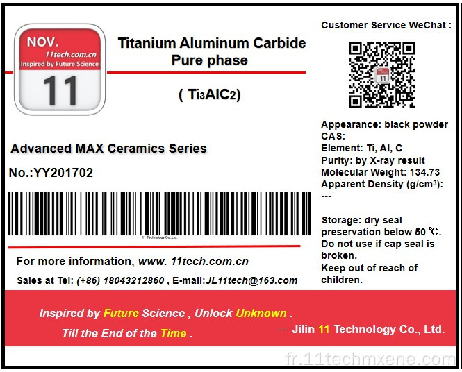 Supermétal bidimensionnel Pure phase TI3ALC2