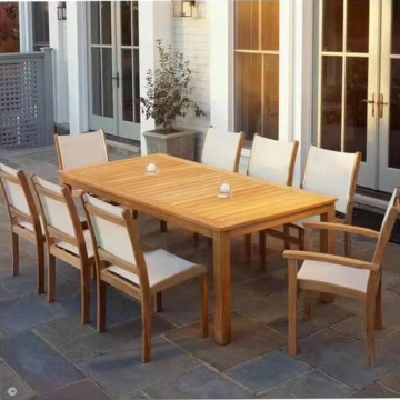 Best Price Waterproof Teak Wood Garden Dining Table