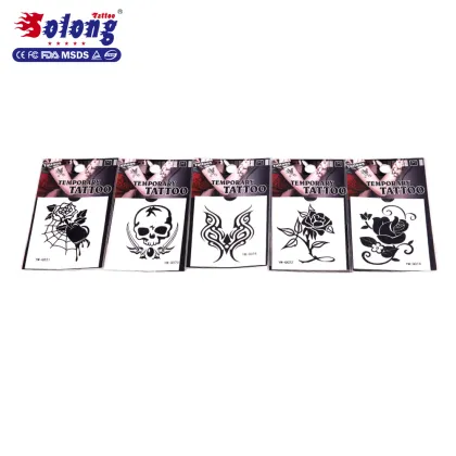 Solong tattoo fision OEM black tattoo sticker body temporary tattoo sticker