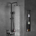 Exposed Gunmetal Brass Rainfall Shower Faucet