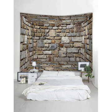 Three-Dimensional Wall Tapestry Brick Tapestry Wall Hanging Tapestry Polyester Print for Livingroom Bedroom Home Dorm Decor