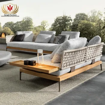 Modern Outdoor Furniture and Décor: Teak Wood Tables, Rattan Wicker Chaises, and Leisure Sofas for Your Garden and Patio